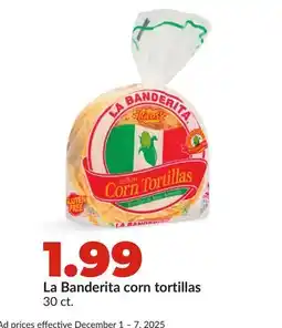 Hy-Vee La Banderita corn tortillas offer