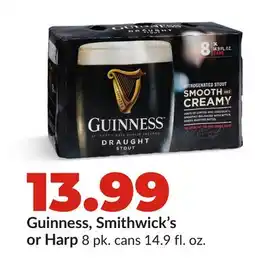 Hy-Vee Guinness, Smithwick's or Harp offer