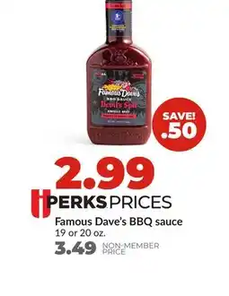 Hy-Vee Famous Dave's BBQ sauce offer