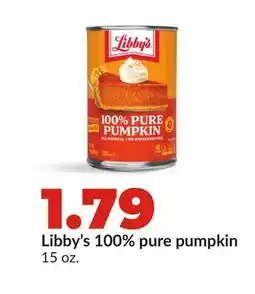 Hy-Vee Libby's 100% pure pumpkin offer