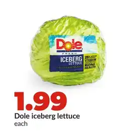 Hy-Vee Dole iceberg lettuce offer