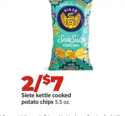 Hy-Vee Siete kettle cooked potato chips offer