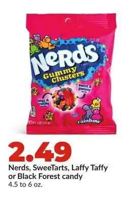 Hy-Vee Nerds, SweeTarts, Laffy Taffy or Black Forest candy offer