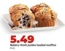 Hy-Vee Bakery-fresh jumbo loaded muffins offer