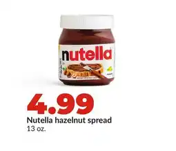 Hy-Vee Nutella hazelnut spread offer