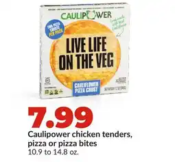 Hy-Vee Caulipower chicken tenders, pizza or pizza bites offer