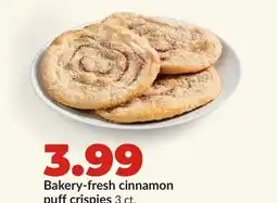 Hy-Vee Bakery-fresh cinnamon puff crispies offer