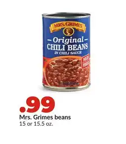 Hy-Vee Mrs. Grimes beans offer