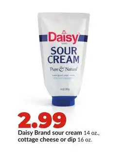 Hy-Vee Daisy Brand sour cream 14 oz., cottage cheese or dip 16 oz offer