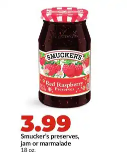 Hy-Vee Smucker's preserves, jam or marmalade offer