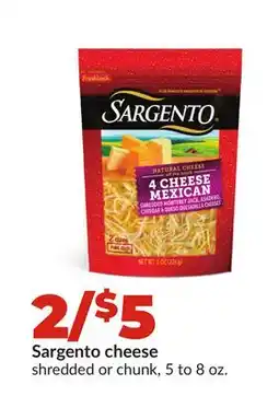 Hy-Vee Sargento cheese offer