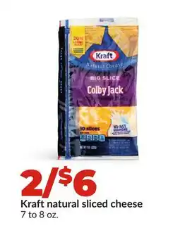 Hy-Vee Kraft natural sliced cheese offer