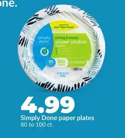 Hy-Vee Simply Done paper plates offer