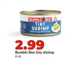 Hy-Vee Bumble Bee tiny shrimp offer