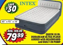 Big 5 Intex Queen 18 Dura-Beam Ultra Plush Airbed with Headboard and Built-In Pump offer