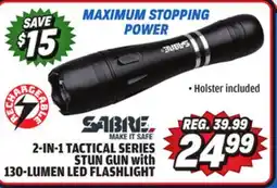 Big 5 Sabre 2-in-1 Tactical Series Stun Gun with LED Flashlight offer