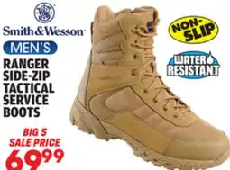 Big 5 Smith & Wesson Ranger Side-Zip Water Resistant Men's Tactical Service Boots offer