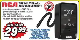 Big 5 RCA Rechargeable Tire Inflator with Auto Sense Shutoff offer