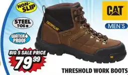 Big 5 CAT Threshold Waterproof Men's Work Boots offer