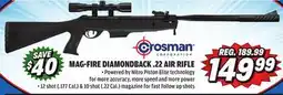 Big 5 Crosman Mag-Fire Diamondback .22 Caliber Pellet Rife Combo offer