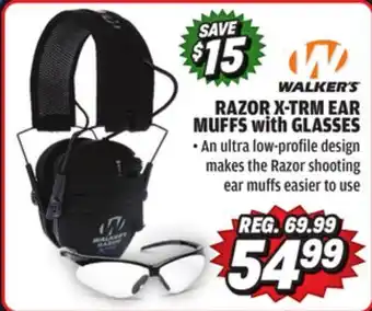 Big 5 Walkers Game Ear Razor X-TRM Ear Muffs with Glasses offer
