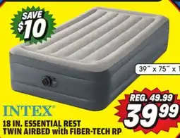 Big 5 Intex 18 Twin Essential Rest Airbed with Fiber-Tech RP offer