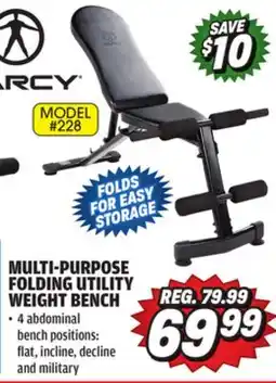 Big 5 Marcy Multi-Purpose Folding Utility Weight Bench offer