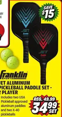 Big 5 Franklin Jet Aluminum Pickleball Paddle Set - 2 Player offer
