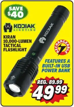 Big 5 Kodiak Kiran Rechargeable 10,000 Lumen Tactical Flashlight offer
