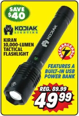 Big 5 Kodiak Kiran Rechargeable 10,000 Lumen Tactical Flashlight offer