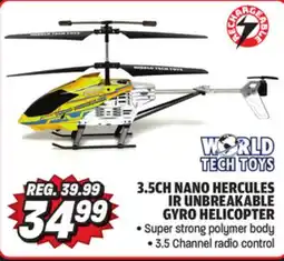 Big 5 World Tech Toys 3.5CH Nano Hercules IR Unbreakable Gyro Helicopter offer