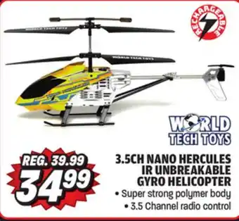 Big 5 World Tech Toys 3.5CH Nano Hercules IR Unbreakable Gyro Helicopter offer