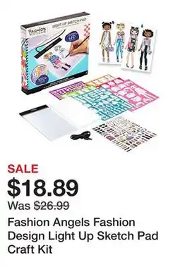 Office Depot Fashion Angels Fashion Design Light Up Sketch Pad Craft Kit offer