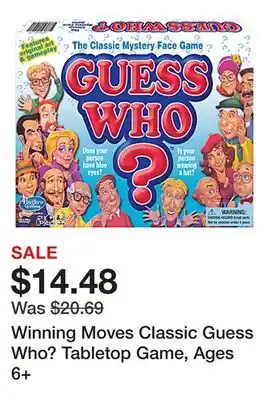 Office Depot Winning Moves Classic Guess Who? Tabletop Game, Ages 6+ offer
