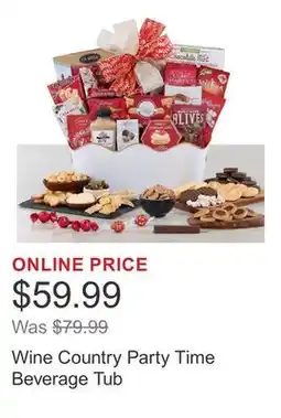 Costco Wine Country Party Time Beverage Tub offer