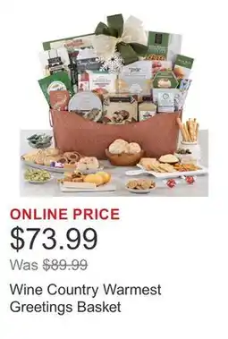 Costco Wine Country Warmest Greetings Basket offer