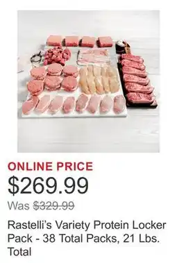 Costco Rastelli's Variety Protein Locker Pack - 38 Total Packs, 21 Lbs. Total offer