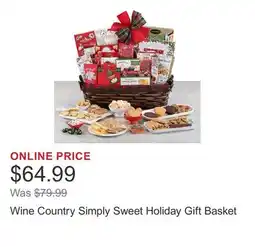 Costco Wine Country Simply Sweet Holiday Gift Basket offer