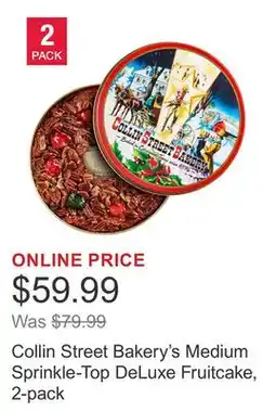 Costco Collin Street Bakery's Medium Sprinkle-Top DeLuxe Fruitcake, 2-pack offer