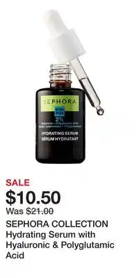 Kohl's SEPHORA COLLECTION Hydrating Serum with Hyaluronic & Polyglutamic Acid offer