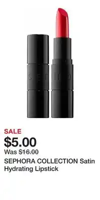 Kohl's SEPHORA COLLECTION Satin Hydrating Lipstick offer