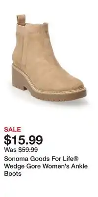 Kohl's Sonoma Goods For Life Wedge Gore Women's Ankle Boots offer