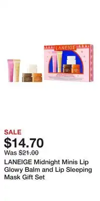 Kohl's LANEIGE Midnight Minis Lip Glowy Balm and Lip Sleeping Mask Gift Set offer