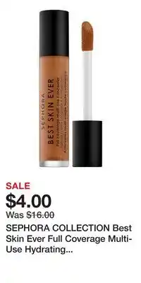 Kohl's SEPHORA COLLECTION Best Skin Ever Full Coverage Multi-Use Hydrating Concealer offer