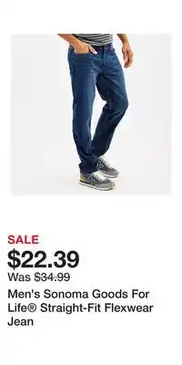 Kohl's Men's Sonoma Goods For Life Straight-Fit Flexwear Jean offer