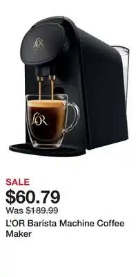 Kohl's L'OR Barista Machine Coffee Maker offer