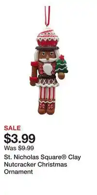 Kohl's St. Nicholas Square Clay Nutcracker Christmas Ornament offer