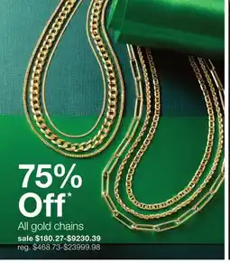 JC Penney All gold chains offer