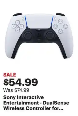 Best Buy Sony Interactive Entertainment - DualSense Wireless Controller for PS5, PC, Mac & Mobile - White offer