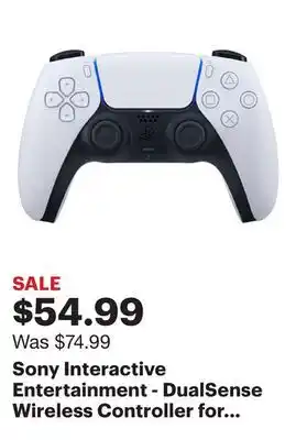 Best Buy Sony Interactive Entertainment - DualSense Wireless Controller for PS5, PC, Mac & Mobile - White offer
